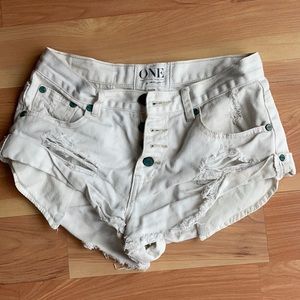 One Teaspoon Bandit cutoff denim shorts 24